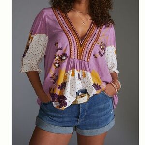 Anthropologie BI-nk Stephanie Top. Size LP. MSRP $108